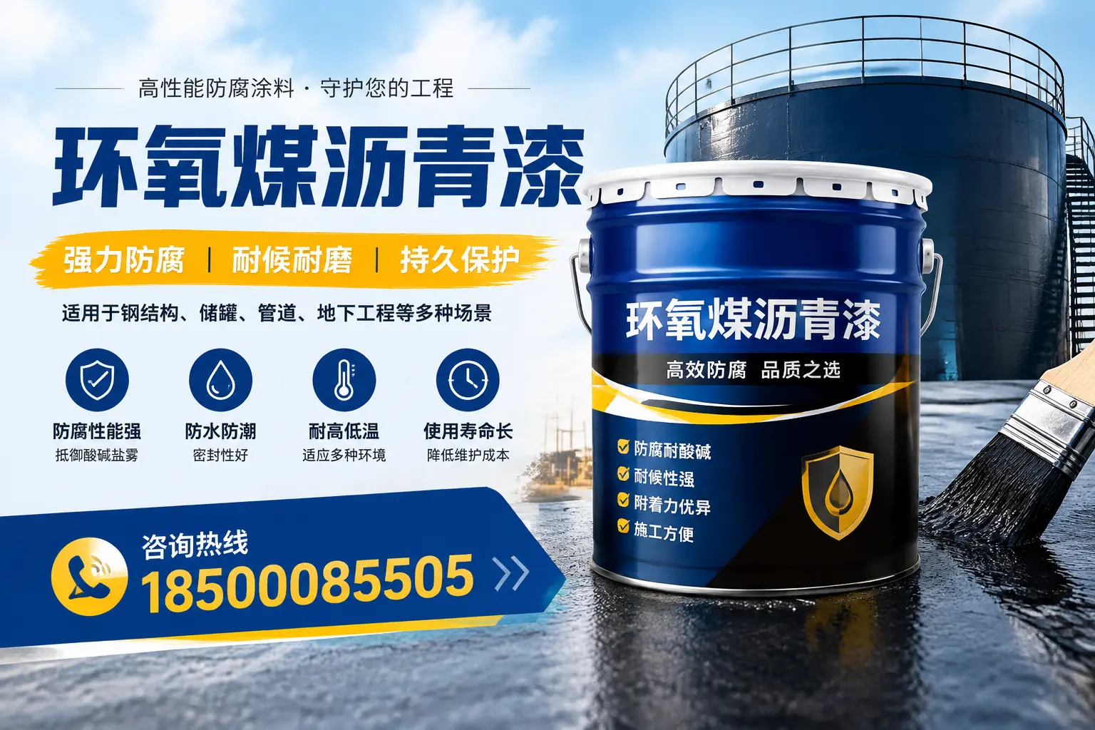 环氧煤沥青漆在工业中的应用，昆玉企业的选择
