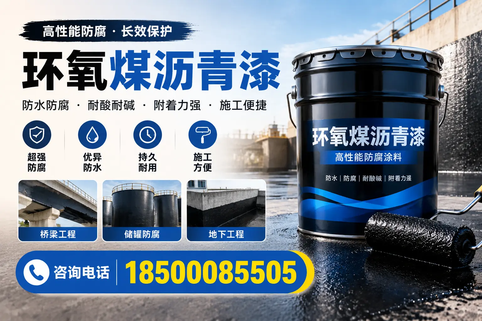 环氧煤沥青漆的成分解析,昆玉用户了解施工材料